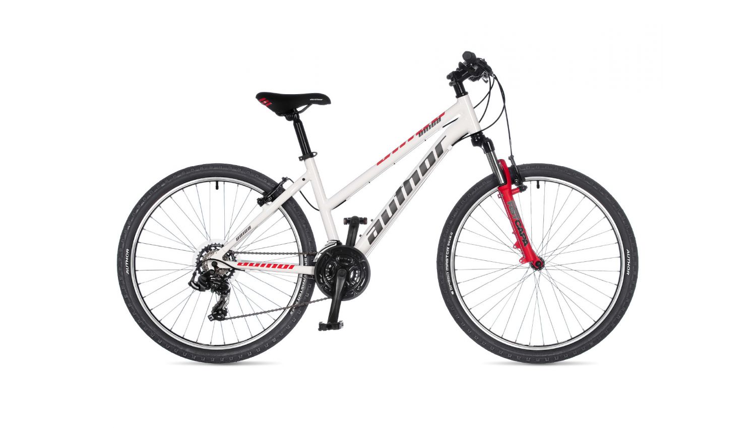 Велосипед AUTHOR (2021) Unica 26" колір-білий // червоний